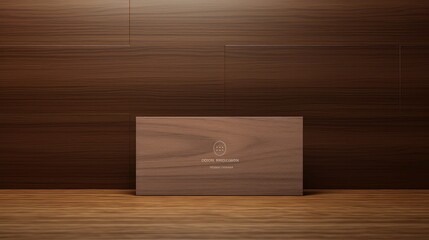 sophisticated business card mockup wood