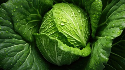 Fototapeta premium healing cabbage leaf