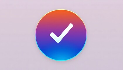 Gradient Circle Checkmark Icon:  A Vibrant, Modern UI Element for Applications and Websites