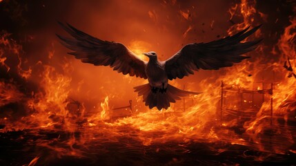 adversity dove on fire
