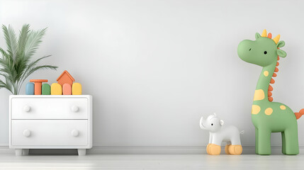 Pastel Nursery 3D Render Illustration