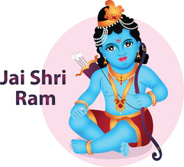 Shree Ram Navami Vector. Beautiful Childhood Illustration Of Lord Rama (Royalty Free)