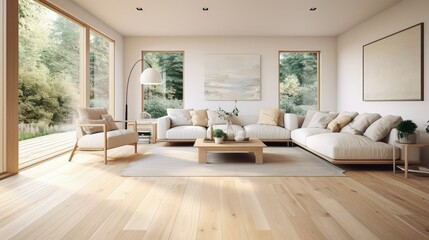 Fototapeta premium neutral light wood flooring