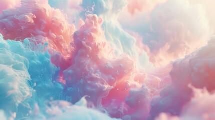 pink and blue clouds background