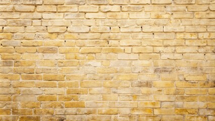 Fototapeta premium A Textured Wall of Pale Yellow Bricks, Showing the Subtle Variations in Color and Tone of Each Brick