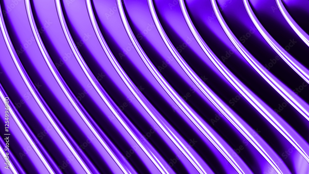 Poster purple striped pattern background, wavy lines design, abstract minimal metallic background for busin