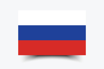 Fototapeta premium Russia flag official colors and proportion digital vector illustration. 