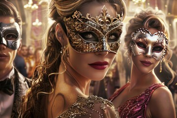 Obraz premium masquerade ball during Carniva