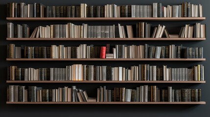 metal book shelf background