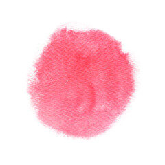 Watercolor red, pink stain on textured paper. Soft and organic shape with delicate color transitions. Ideal for backgrounds, textures, graphic design, branding, and creative projects.