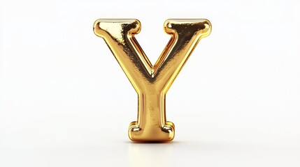 Gold letter y