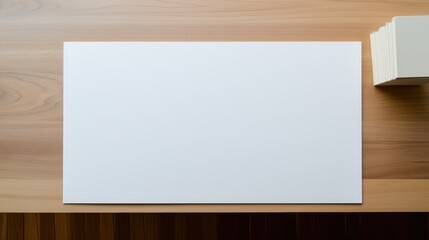 Obraz premium blank paper on wood desk