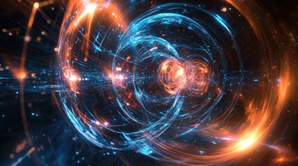 Obraz premium Quantum Physicist Conducting Experiments on Quantum Entanglement