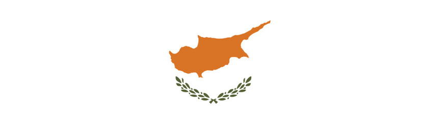 Cyprus flag long banner digital vector illustration