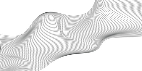 Abstract modern abstract wave lines on white background.