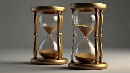PNG A minimal hourglass gold white background deadline