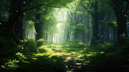 Naklejka premium serene overgrown green