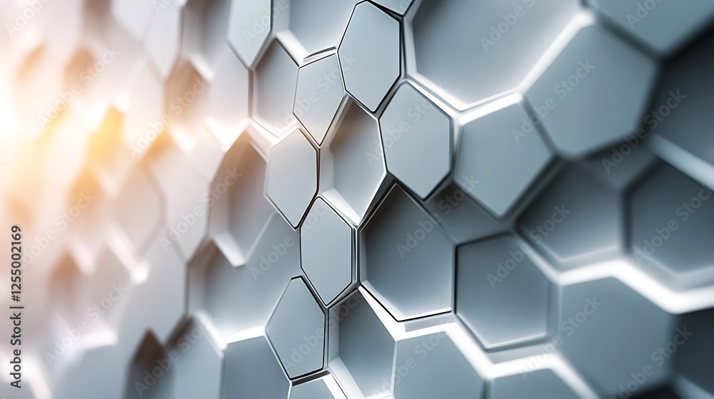 Poster Abstract Hexagon Pattern Background
