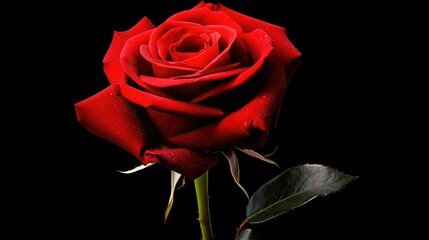 Fototapeta premium petals red roses with black background