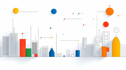 Abstract Cityscape Illustration Skyline