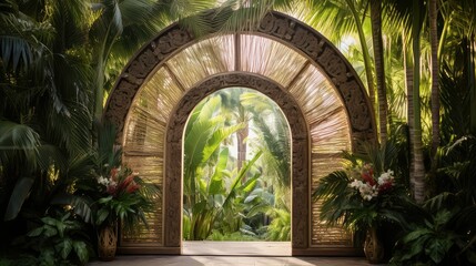 Fototapeta premium entrance double door arch