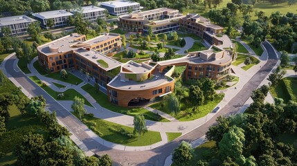 Fototapeta premium Best Advanced BIM Construction Technology with a 3D Digital Blueprint