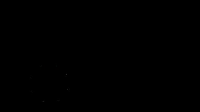 Fireworks Effect circle burst motion graphics, Circle Burst 4K Cartoon Firework black screen background.