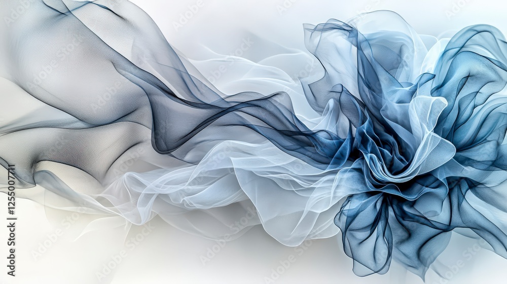 Poster swirling light fog in gray and white tones abstract art soft atmosphere digital artwork captivating 