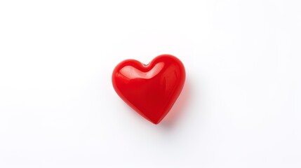 Fototapeta premium Symbol of Love and Valentine's Red heart shape isolated on white background.