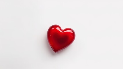 Fototapeta premium Symbol of Love and Valentine's Red heart shape isolated on white background.