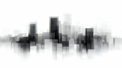 Abstract Cityscape Illustration - Urban Skyline