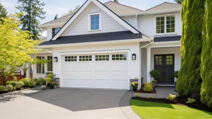 light white garage door