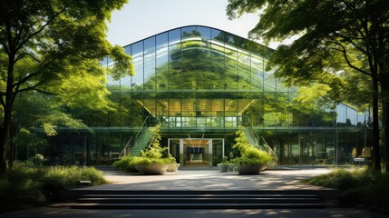 facade glass office building