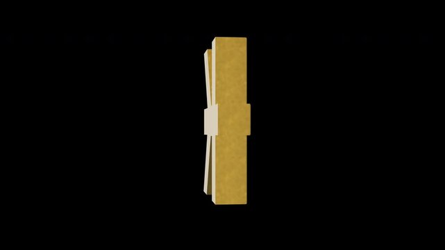 Lao Kip currency symbol, golden money sign. Presentations on Business, Financial, and Marketing Concepts. 3D rendering.