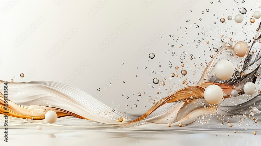 Poster delicate water droplets dancing across a soft surface elegantly captured artistic view abstract wate