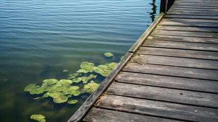 Obraz premium submerged water on wood floor