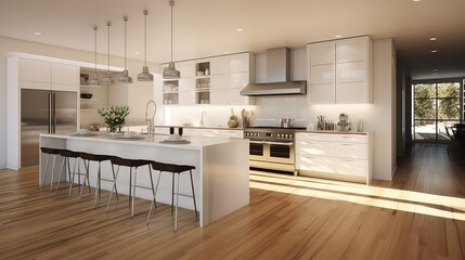 sleek room wood floor