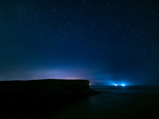 Cliff nocturnal landscape