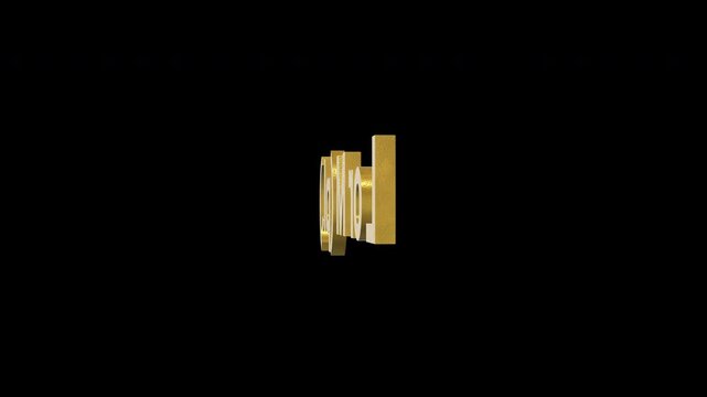 Lesotho loti currency symbol, golden money sign. Presentations on Business, Financial, and Marketing Concepts. 3D rendering.