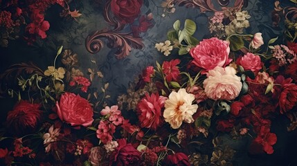 floral victorian texture