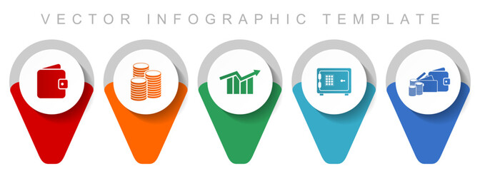 Renewables, transport pointer collection, miscellaneous icons such as taxi, road, bio fuel, electric car and eco sign, flat design vector infographic template in eps 10