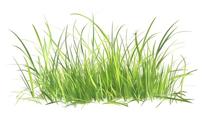 Green vector art on a white background, featuring grasses

