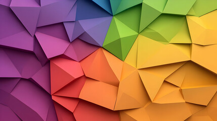 Vibrant Rainbow 3D Abstract Background