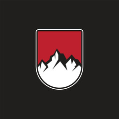 Mountain logo design inspiration, Mountain illustration, outdoor adventure . Vector graphic print for t shirt and other uses