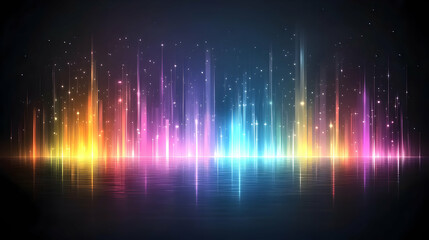 Vibrant Rainbow Abstract Background Illustration