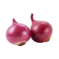 red onions isolated on transparent white background, clipping path
