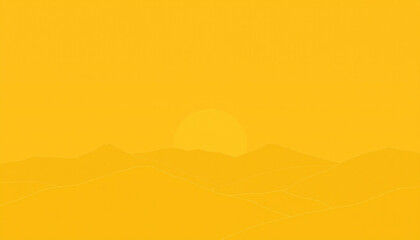 A golden yellow background with a subtle sun and soft shadows, creating a warm and minimalist aesthetic perfect for elegant and modern designs.