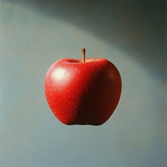Single Red Apple in Soft Light