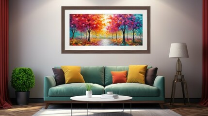vibrant framed wall art
