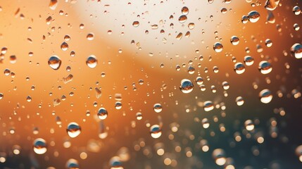 close water droplets on glass